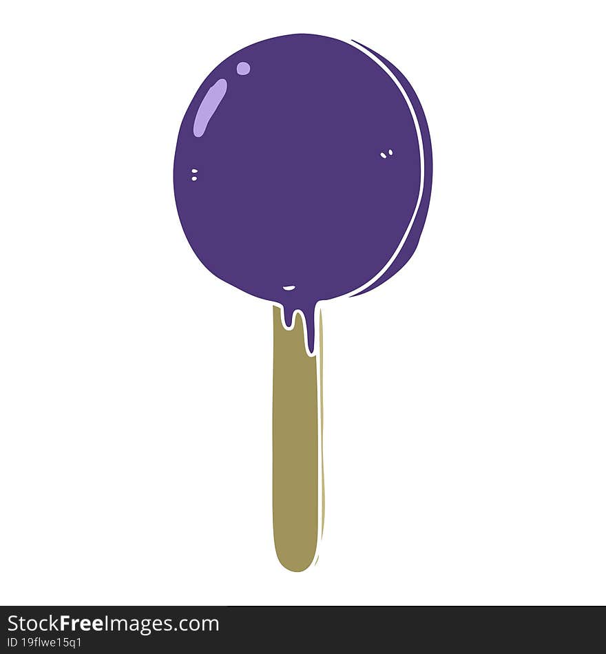 flat color style cartoon lollipop