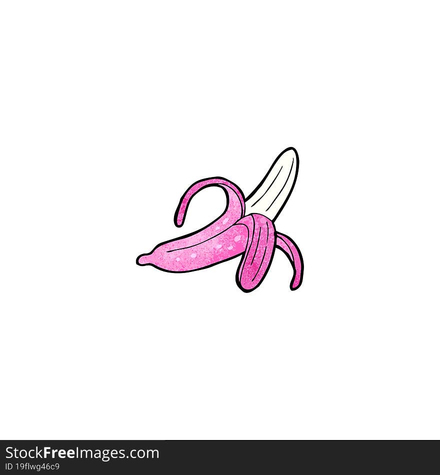 cartoon pink banana