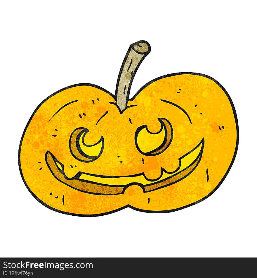 textured cartoon halloween pumpkin