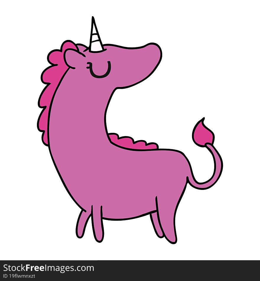 Cartoon Of Cute Kawaii Unicorn