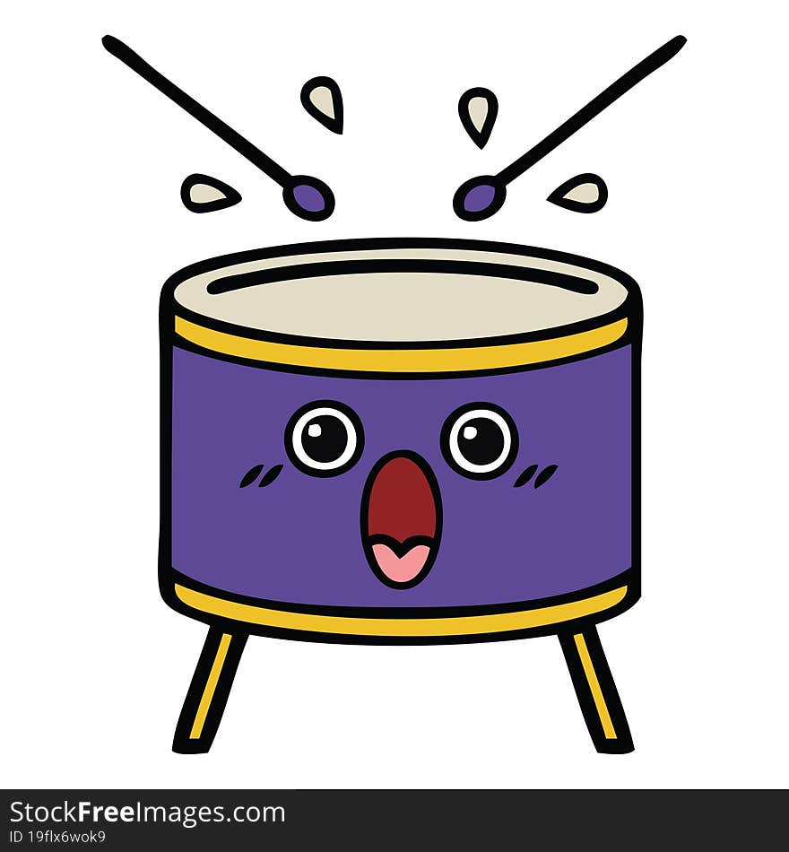 cute cartoon drum