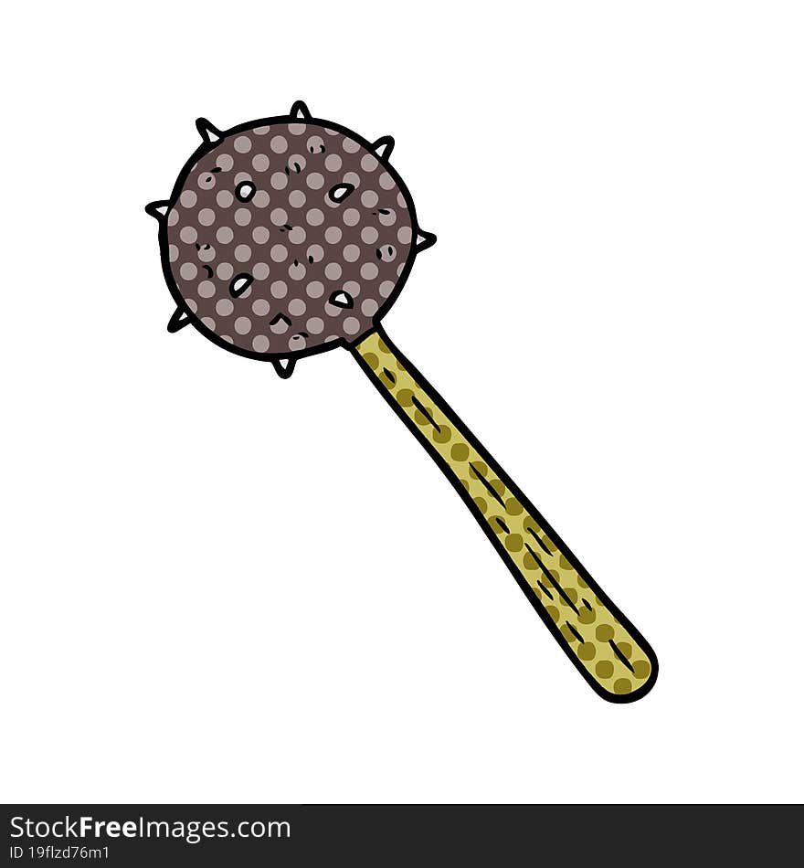 cartoon medieval mace weapon. cartoon medieval mace weapon