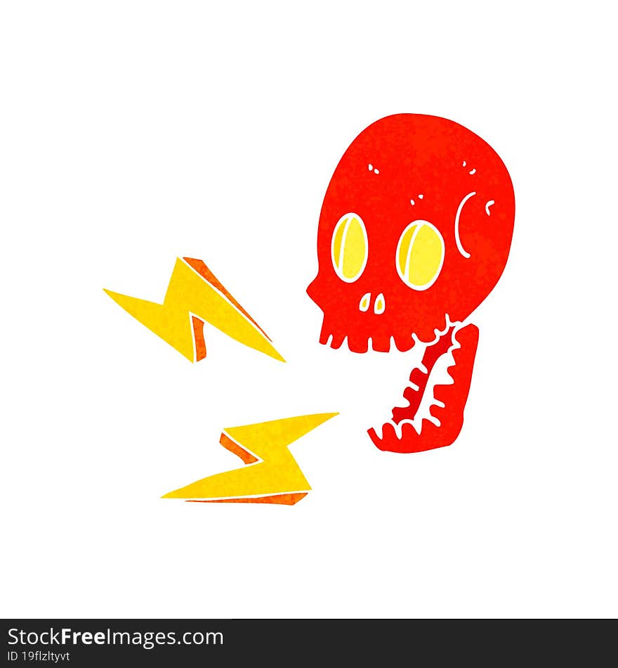 cartoon crazy skull