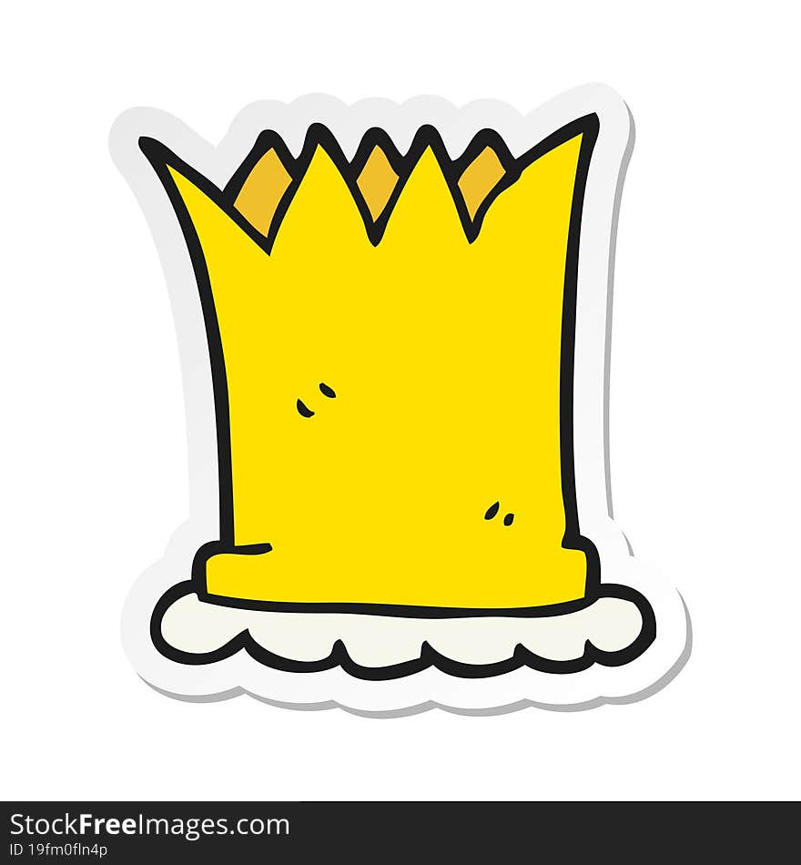 sticker of a cartoon crown