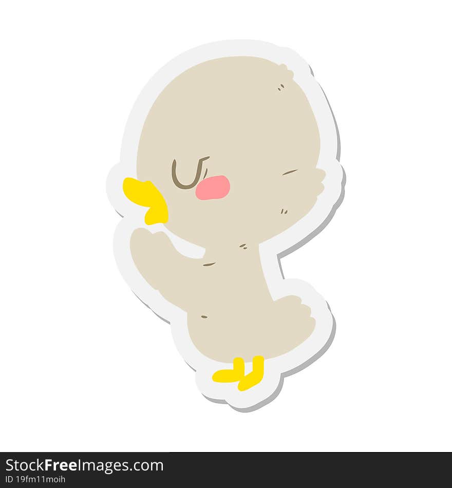 cartoon duckling sticker