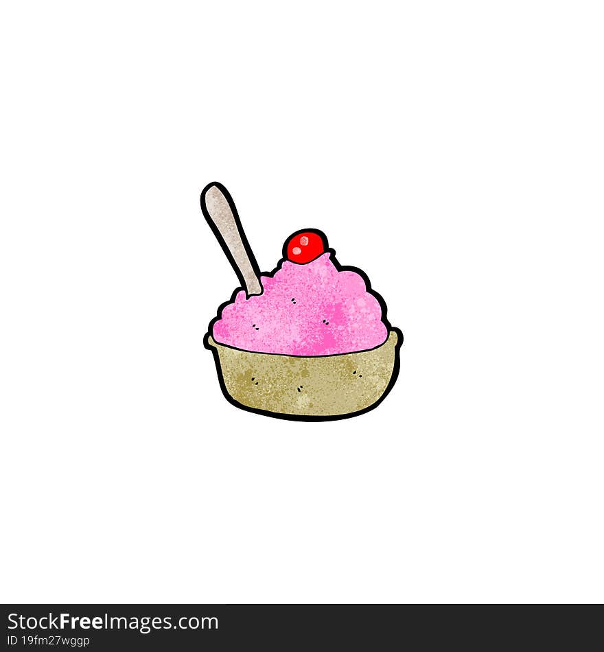 cartoon ice cream bowl