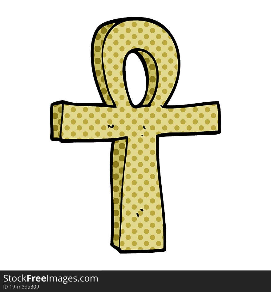 Cartoon Doodle Ankh Symbol