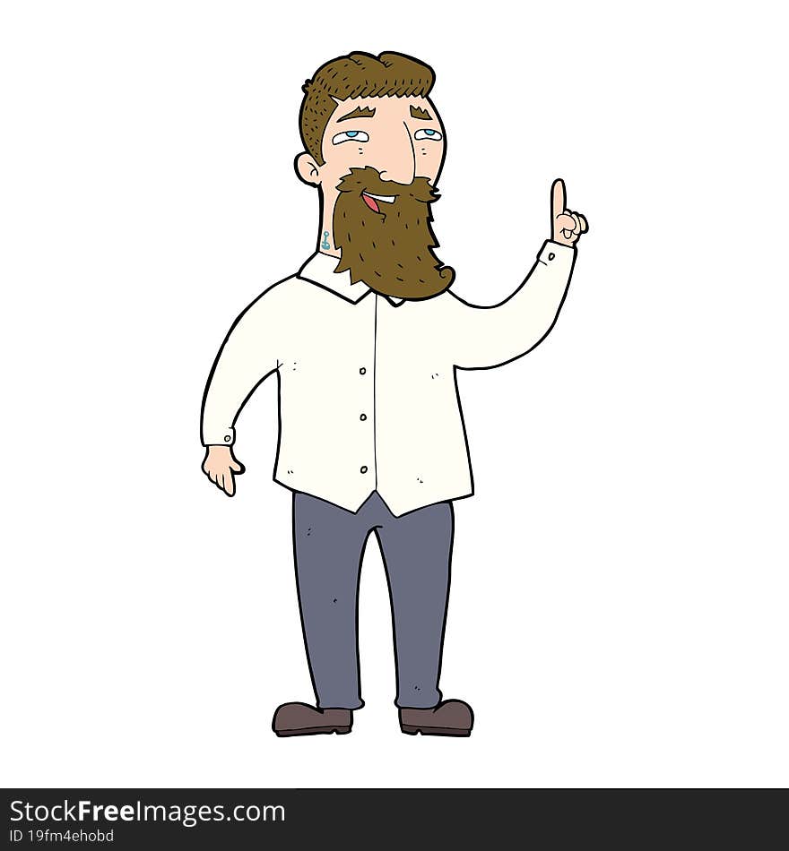 Cartoon Bearded Man