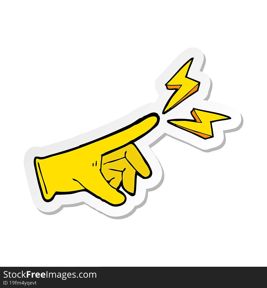 sticker of a cartoon rubber glove