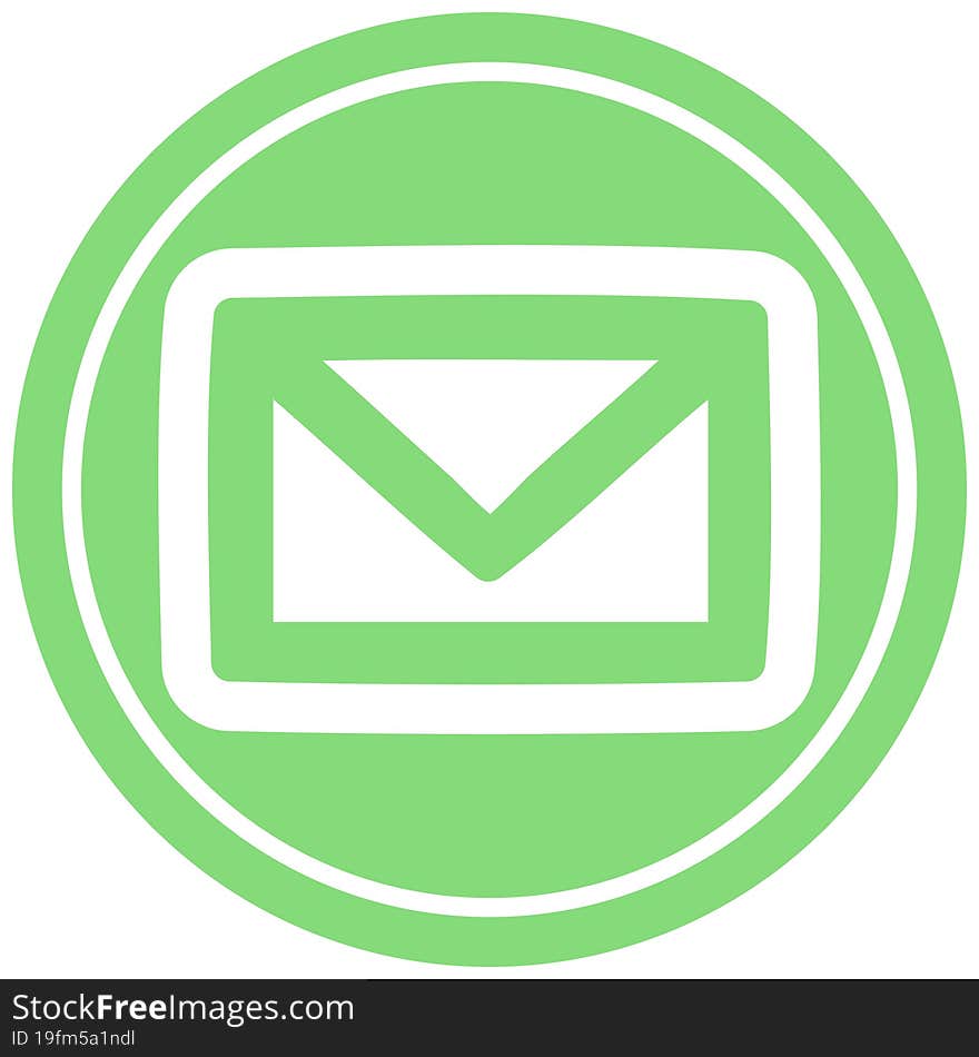 envelope letter circular icon