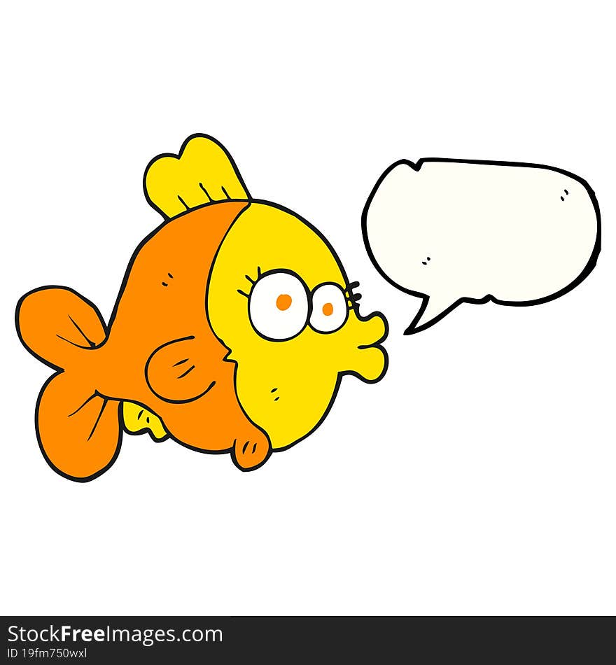 funny speech bubble cartoon fish