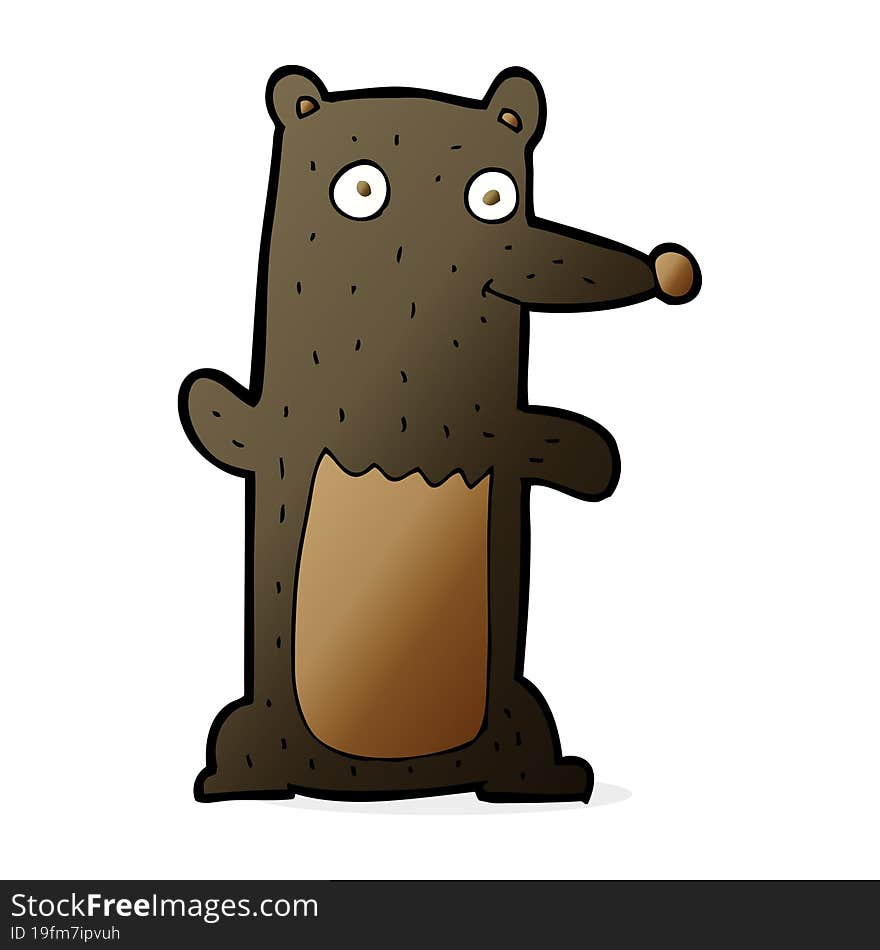 cartoon black bear