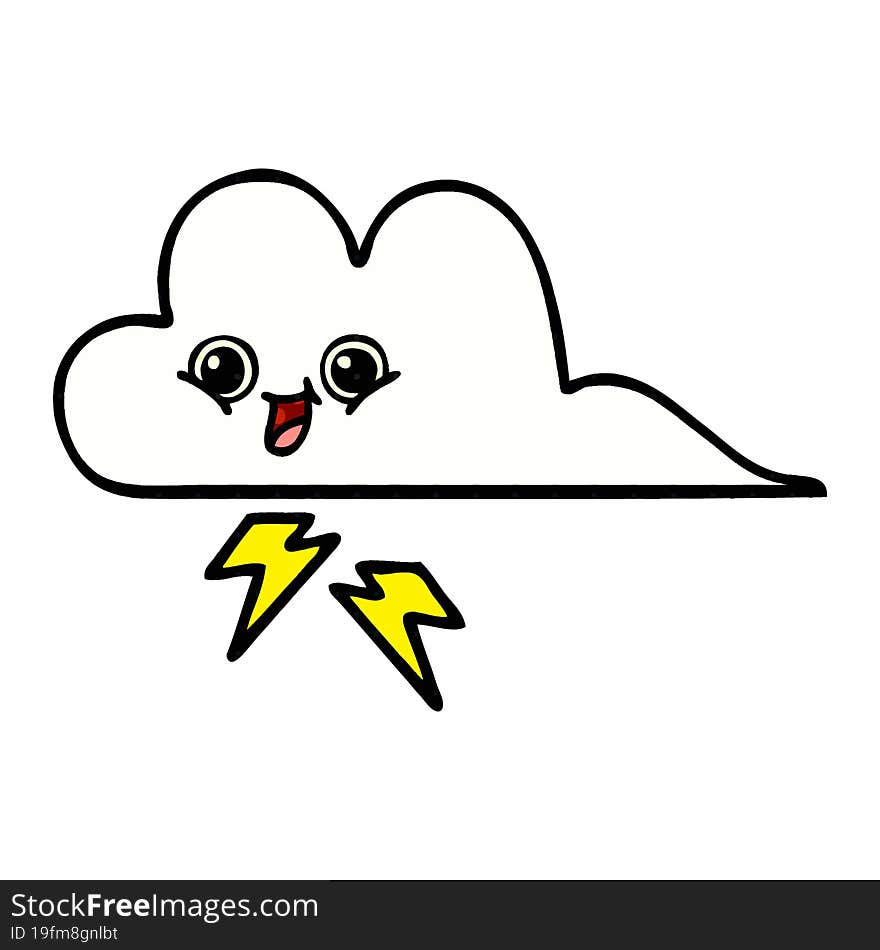 comic book style cartoon storm cloud