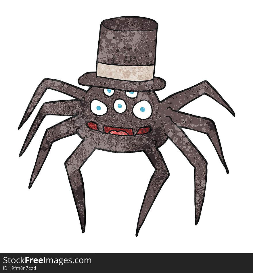 textured cartoon halloween spider