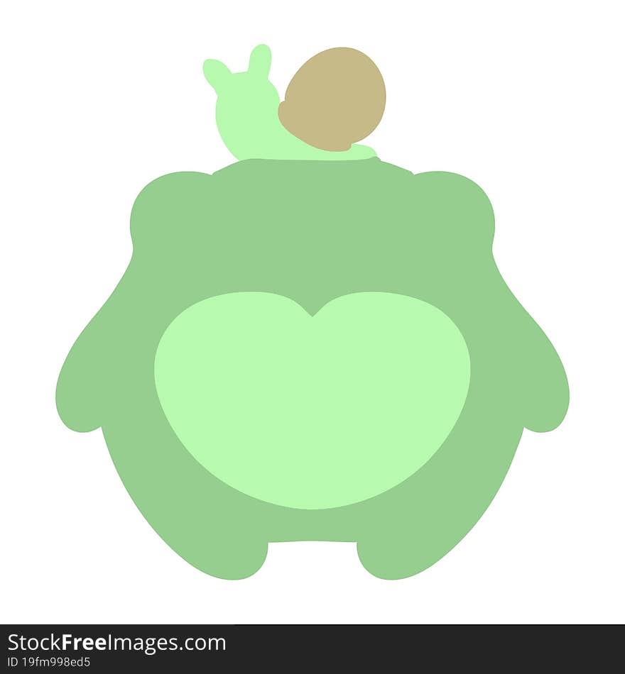 Frog With A Snail On Head