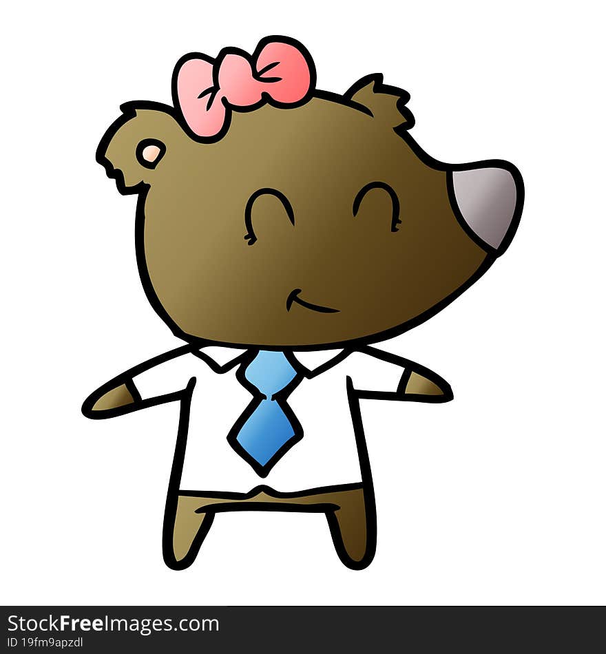 female bear in work clothes. female bear in work clothes