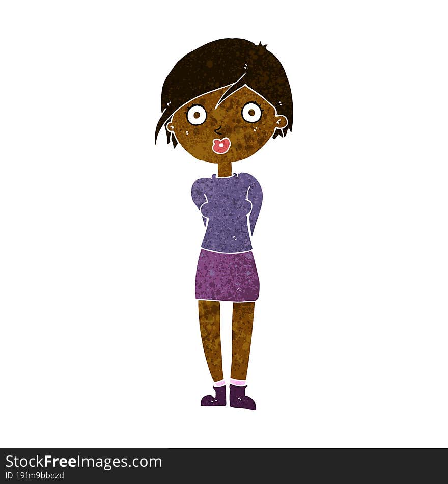 cartoon surprised girl