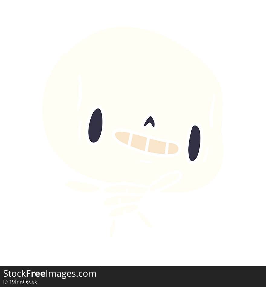 cartoon illustration kawaii cute dead skeleton. cartoon illustration kawaii cute dead skeleton