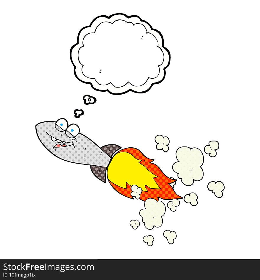 Thought Bubble Cartoon Missile