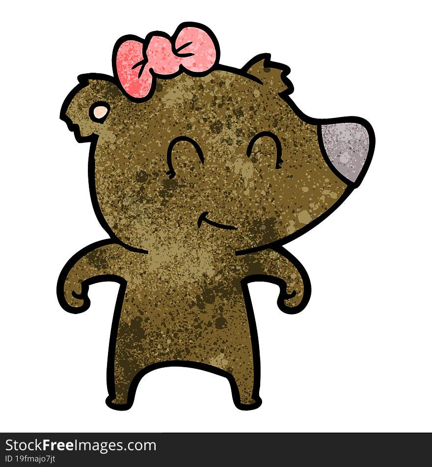 female bear cartoon. female bear cartoon