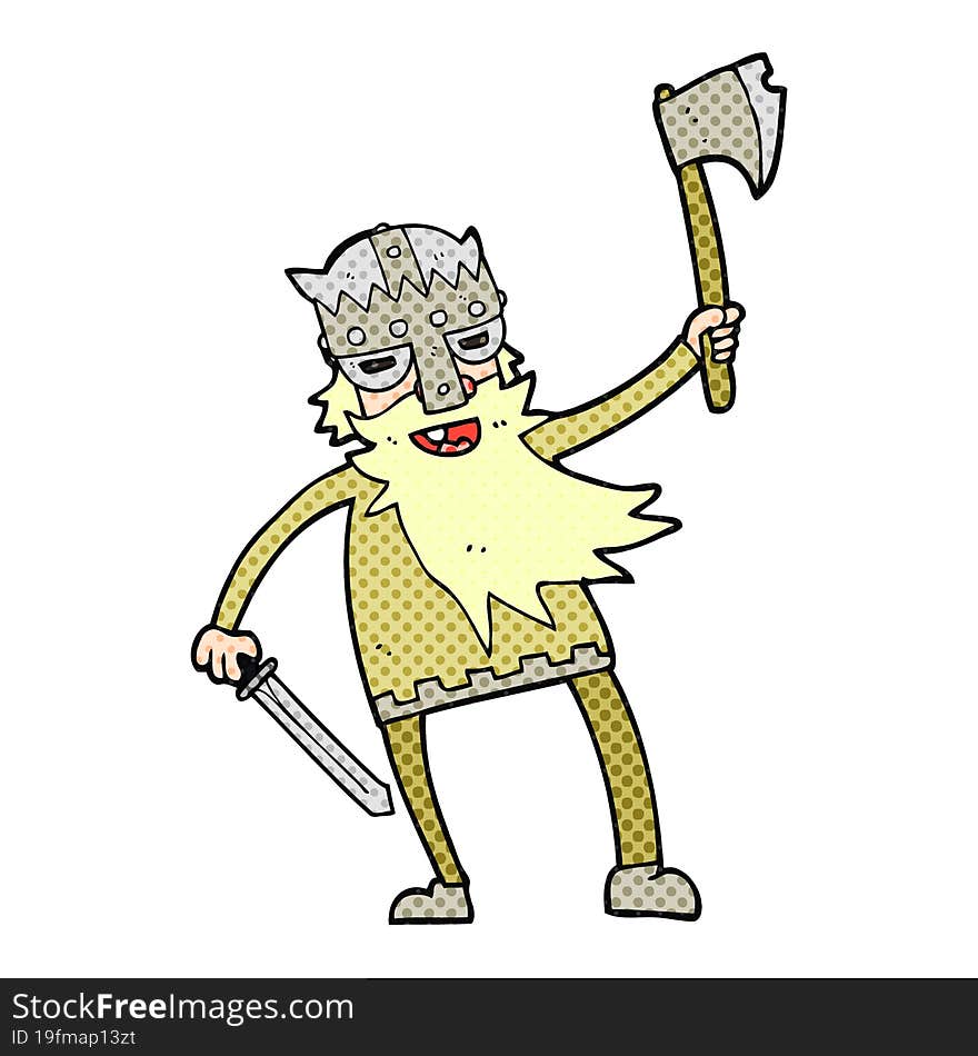 Cartoon Viking Warrior