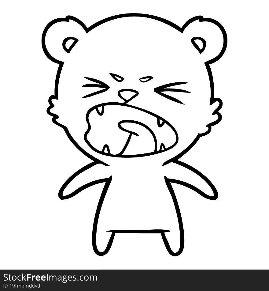 angry cartoon bear. angry cartoon bear