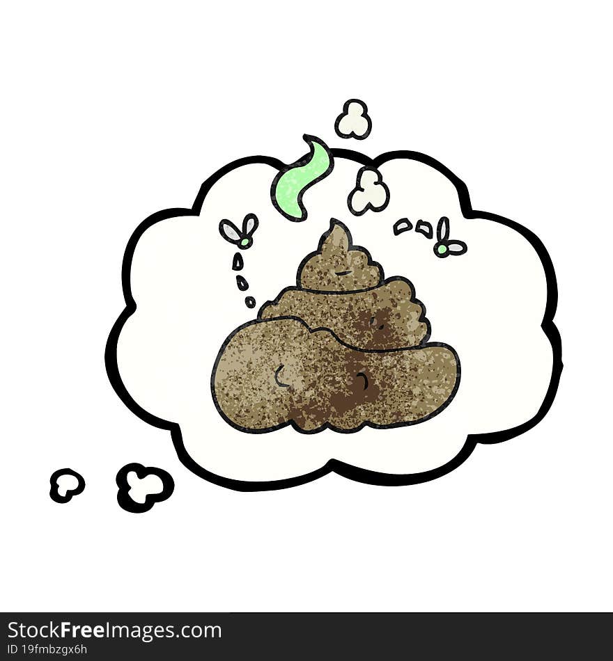 thought bubble textured cartoon gross poop