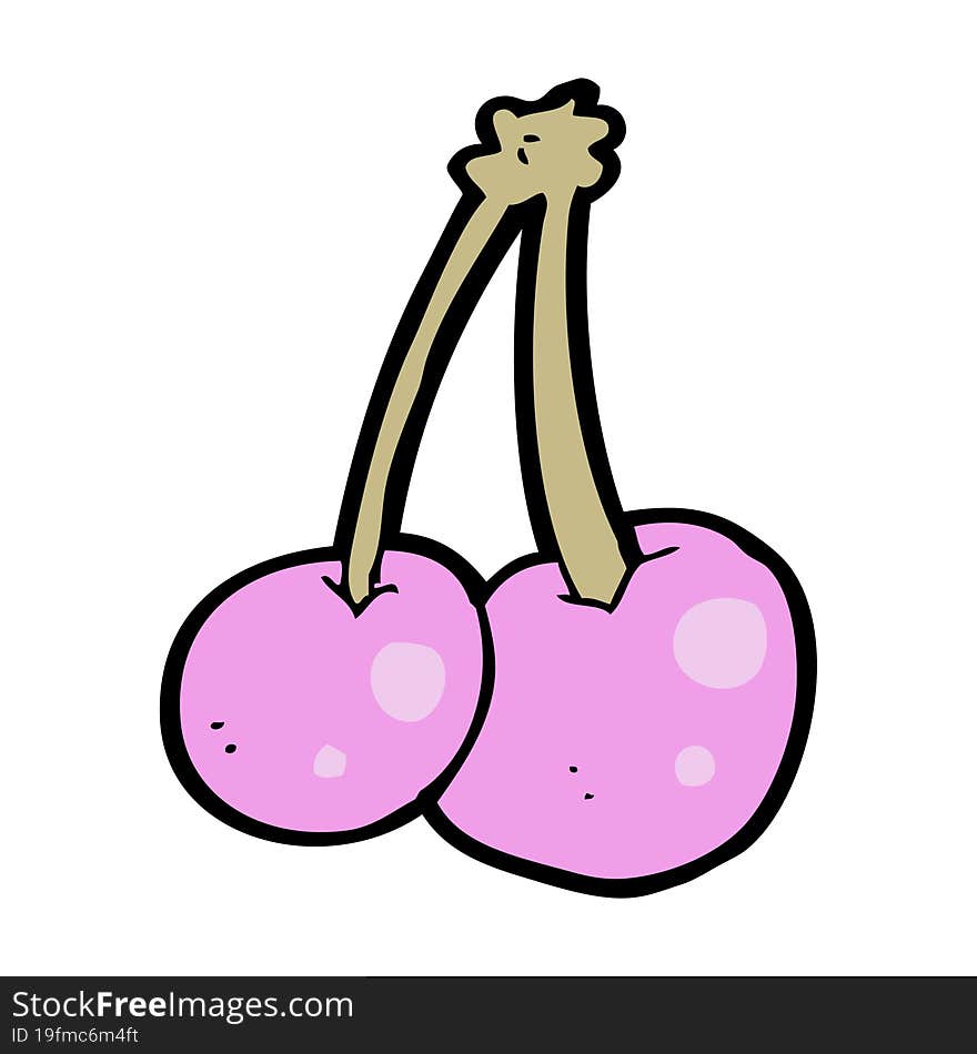 cartoon pink cherries