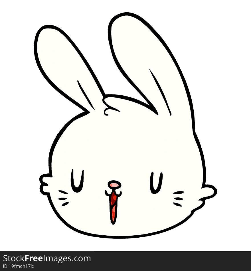 cartoon rabbit face. cartoon rabbit face