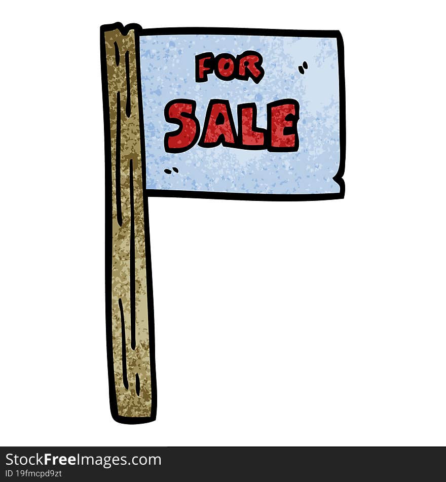 Cartoon Doodle Sale Sign