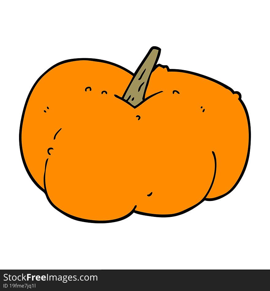 Cartoon Pumpkin Squash