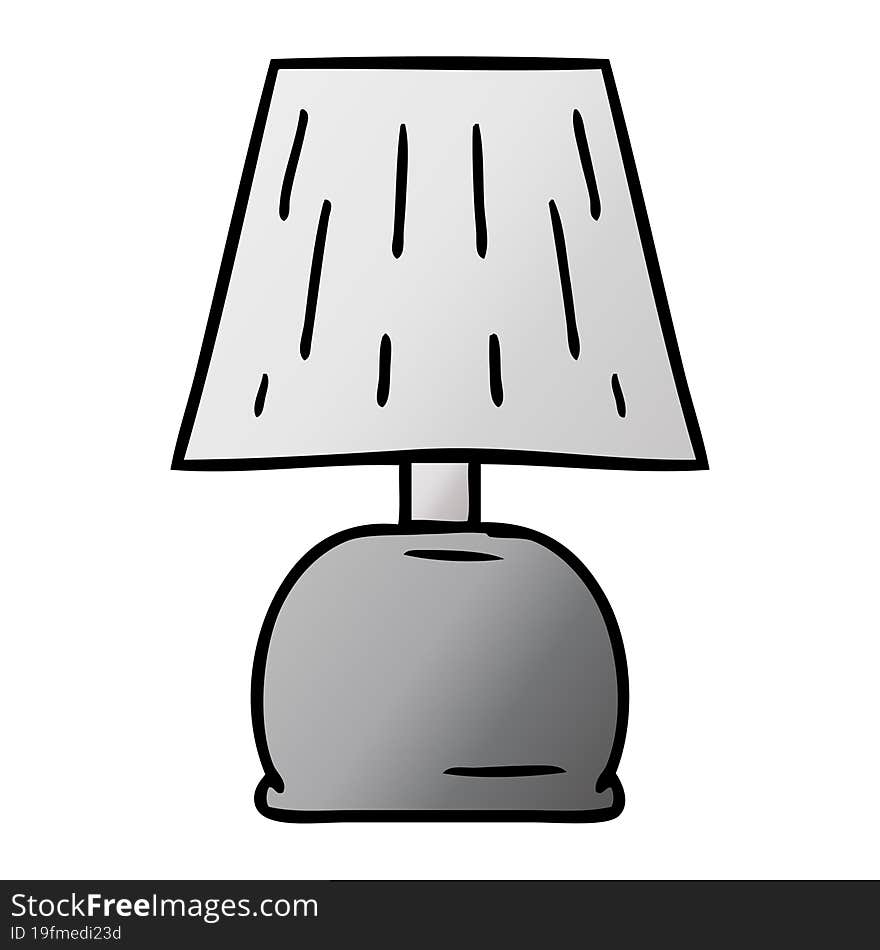 gradient cartoon doodle of a bed side lamp