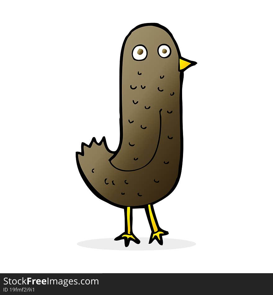 funny cartoon bird