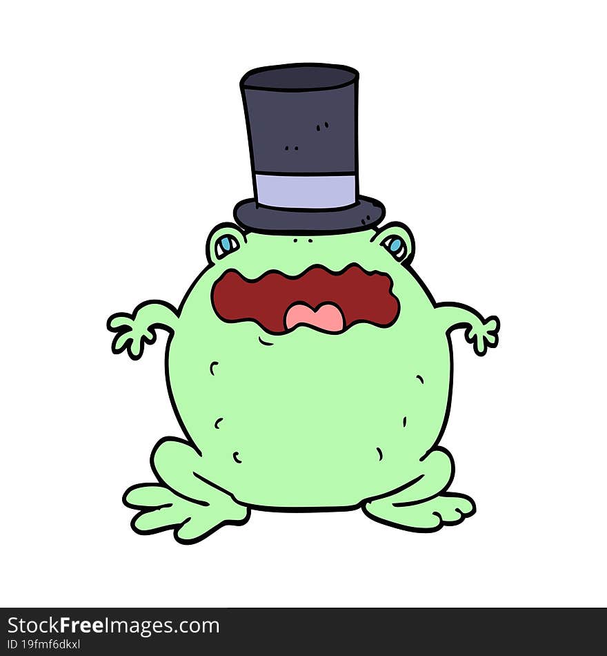 cartoon toad wearing top hat