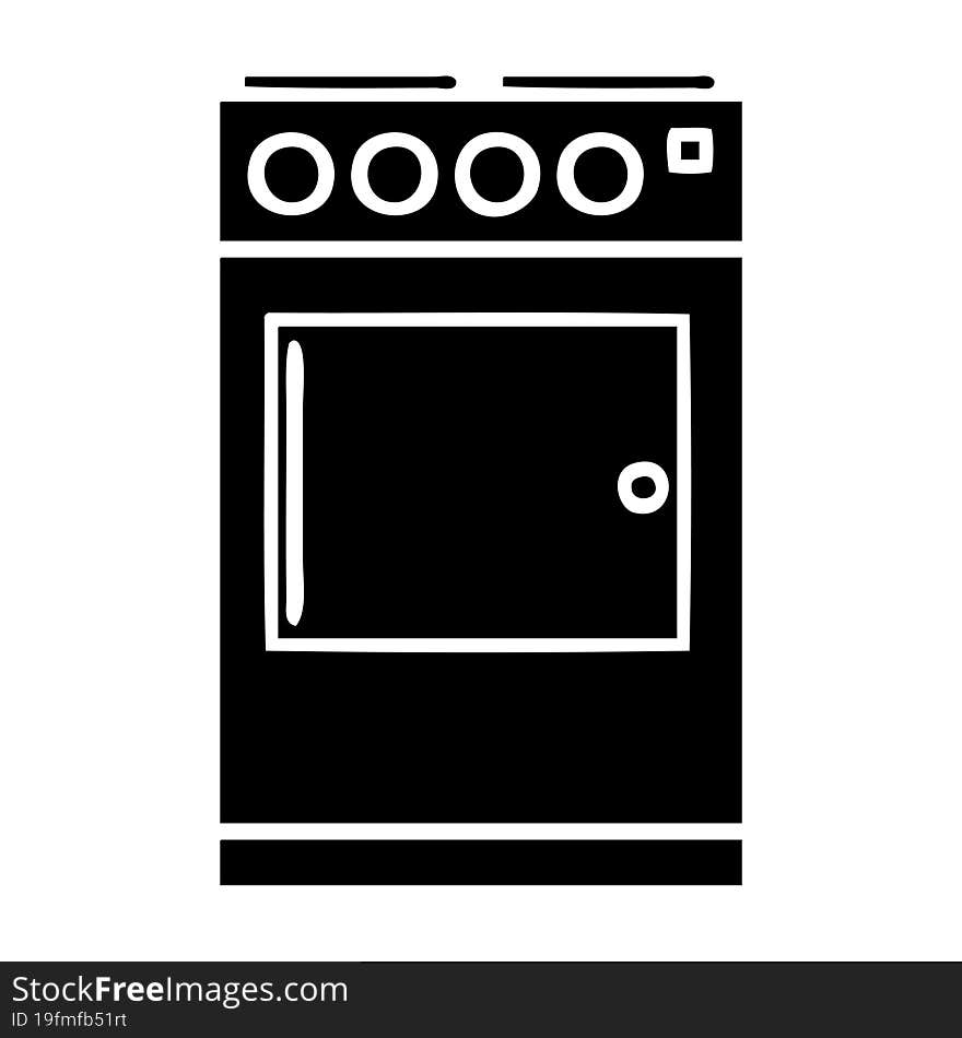 flat symbol of a oven and cooker. flat symbol of a oven and cooker