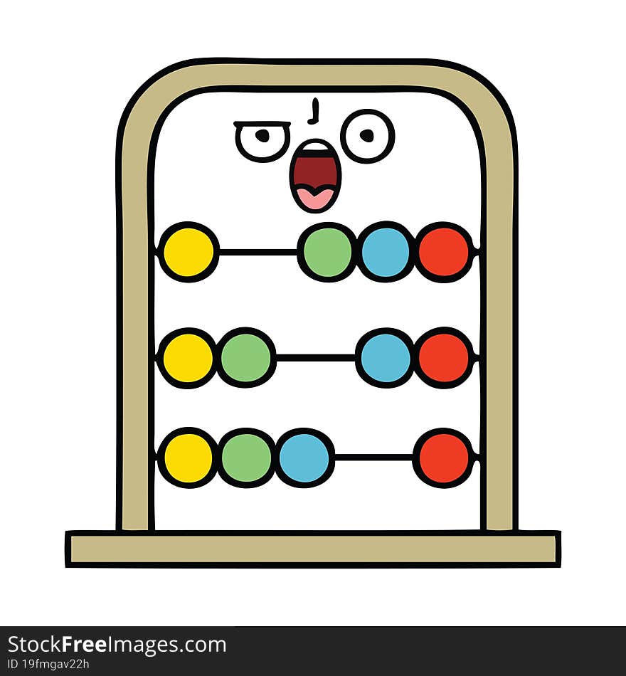 cute cartoon of a abacus. cute cartoon of a abacus