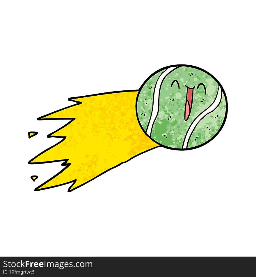 flying tennis ball cartoon. flying tennis ball cartoon