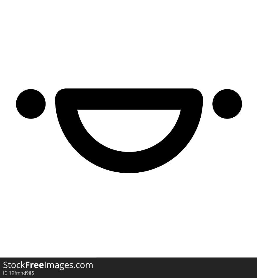 simple cute happy face icon