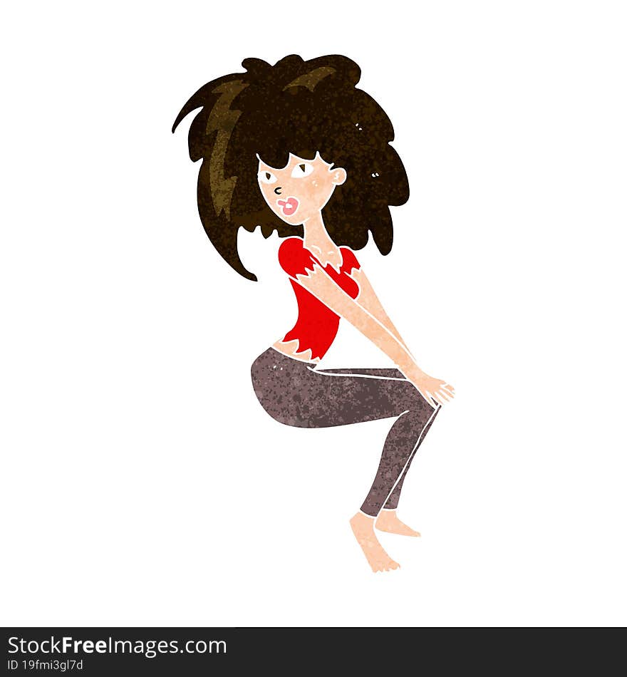 Cartoon Woman With Big Hair