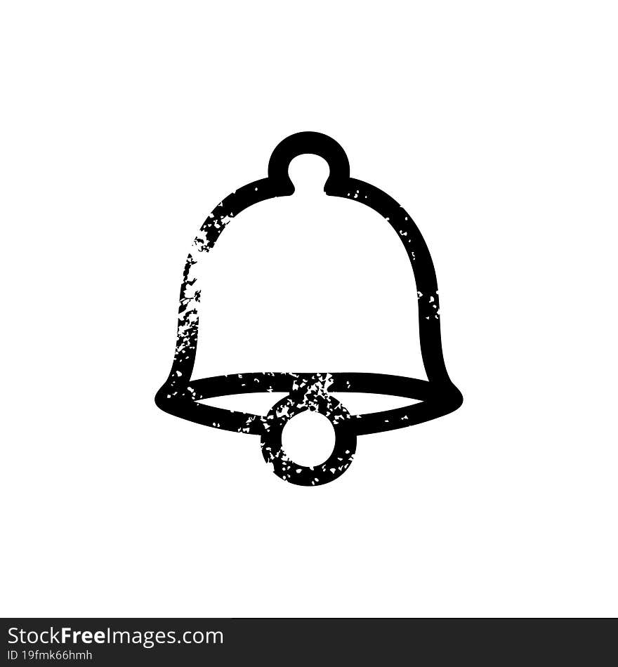 old bell distressed icon symbol