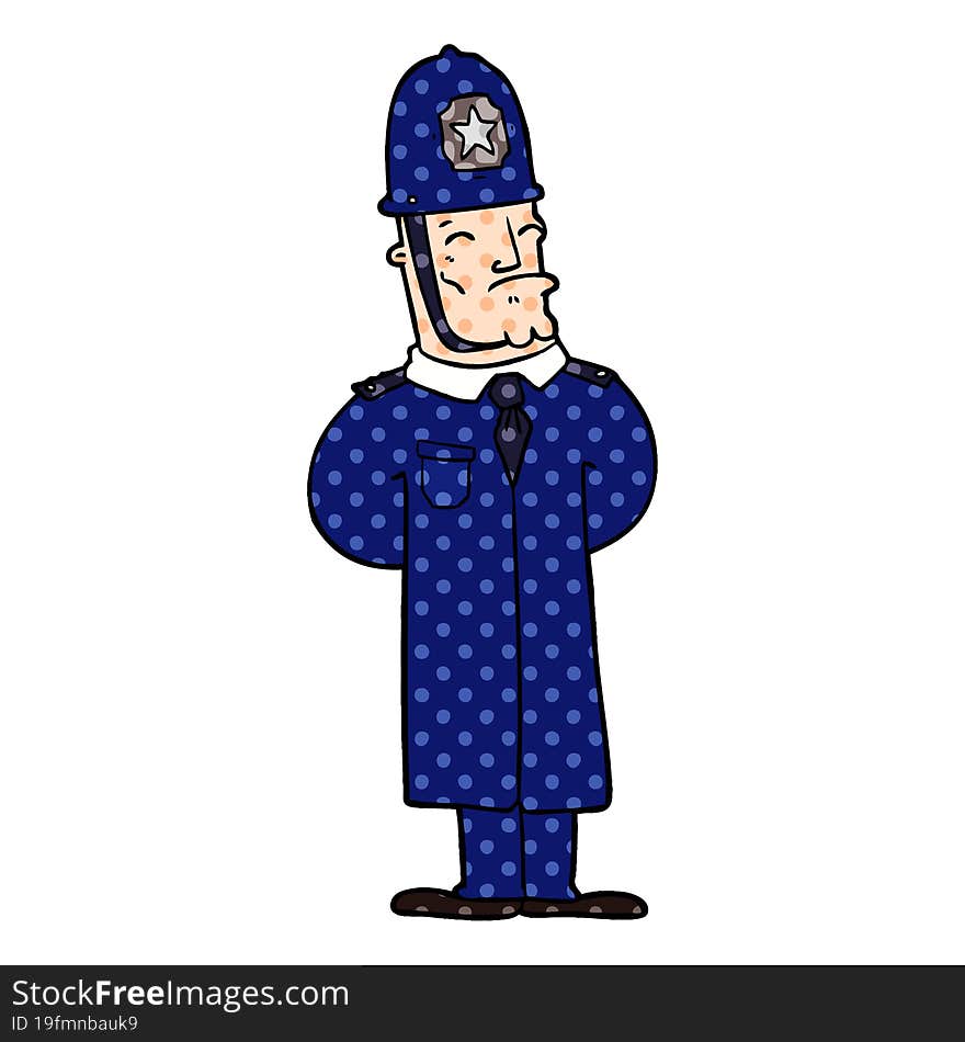 cartoon policeman. cartoon policeman