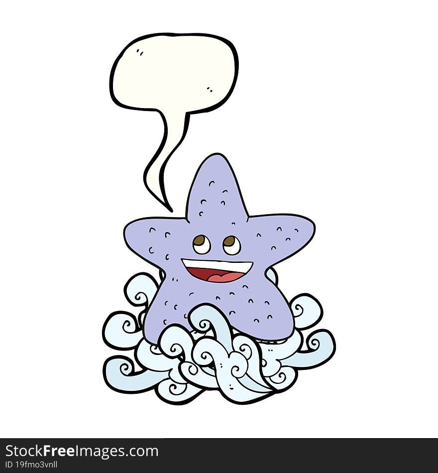 speech bubble cartoon starfish