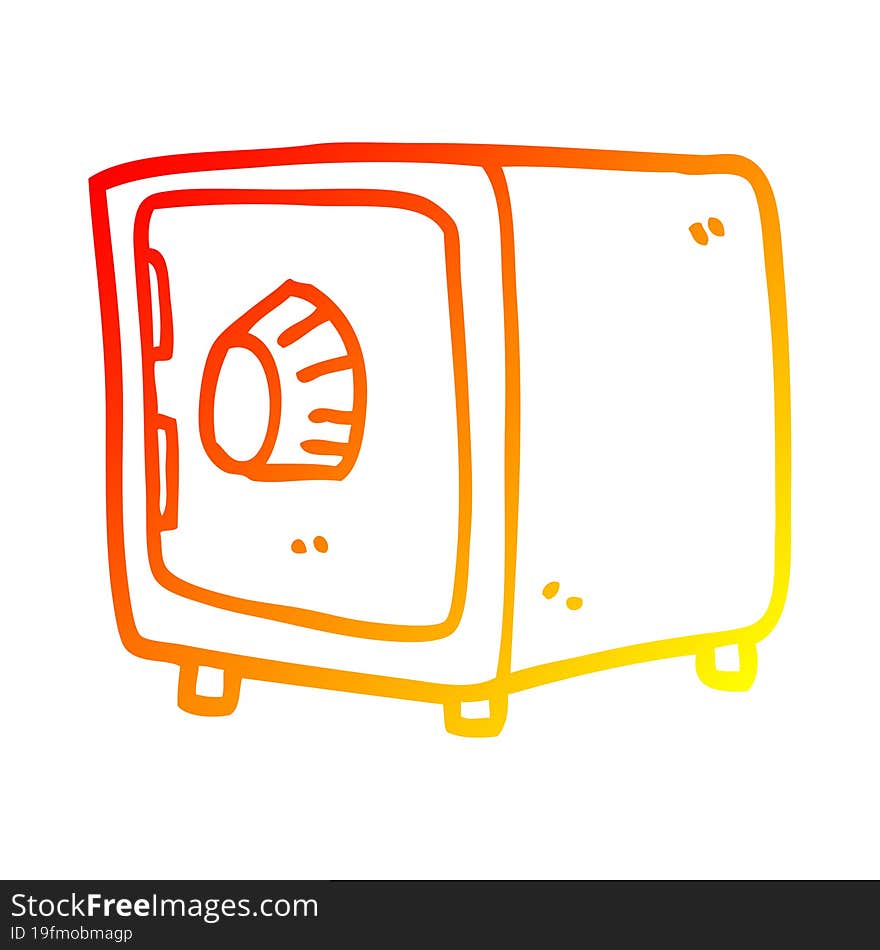 Warm Gradient Line Drawing Cartoon Safe