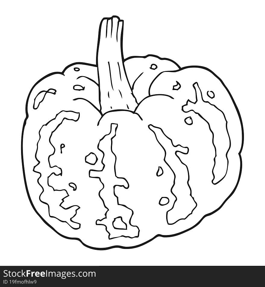 black and white cartoon squash