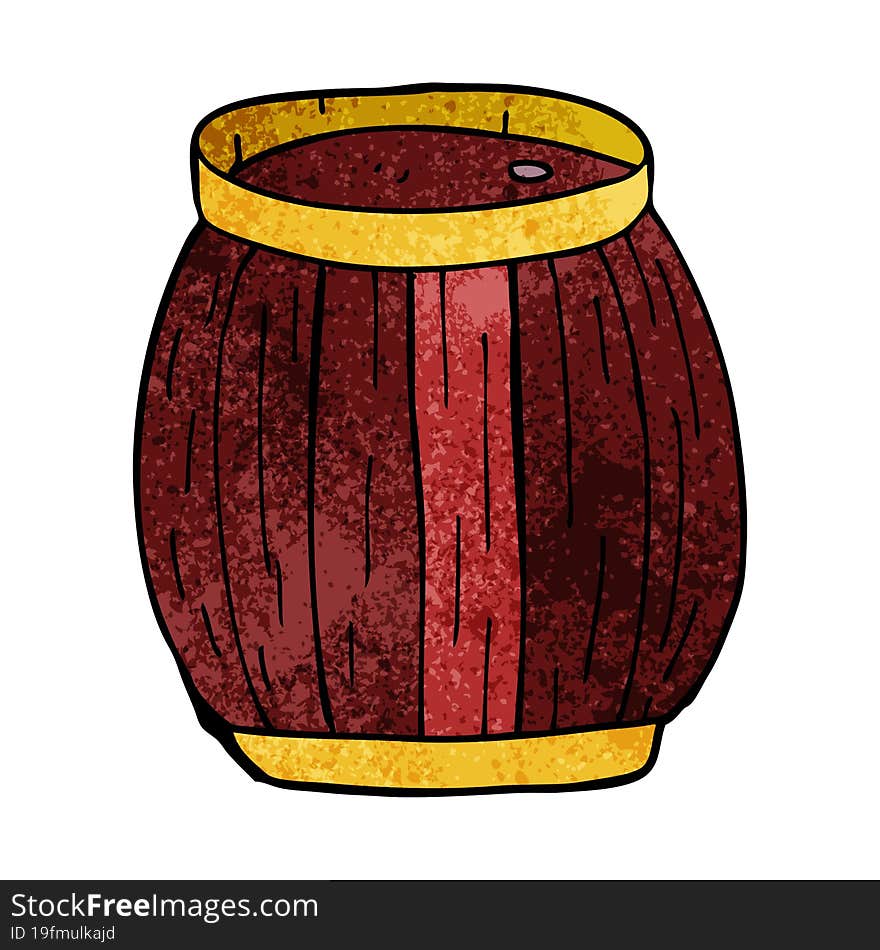 cartoon doodle of a barrel