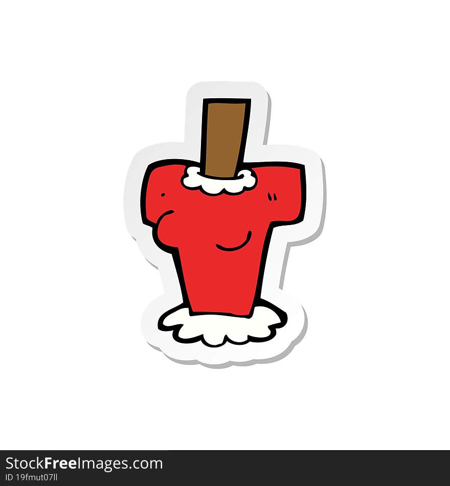 Sticker Of A Cartoon Female Body