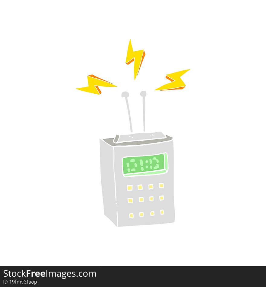 flat color illustration of a cartoon scientific device