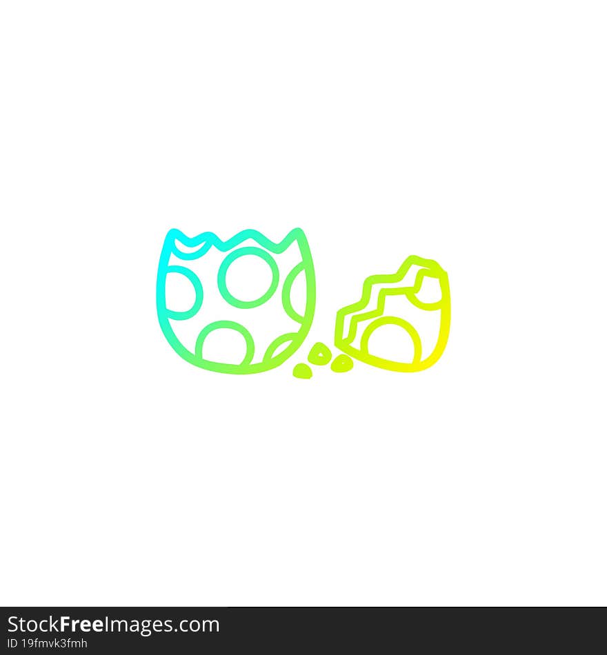 cold gradient line drawing cartoon cracked painted easter egg