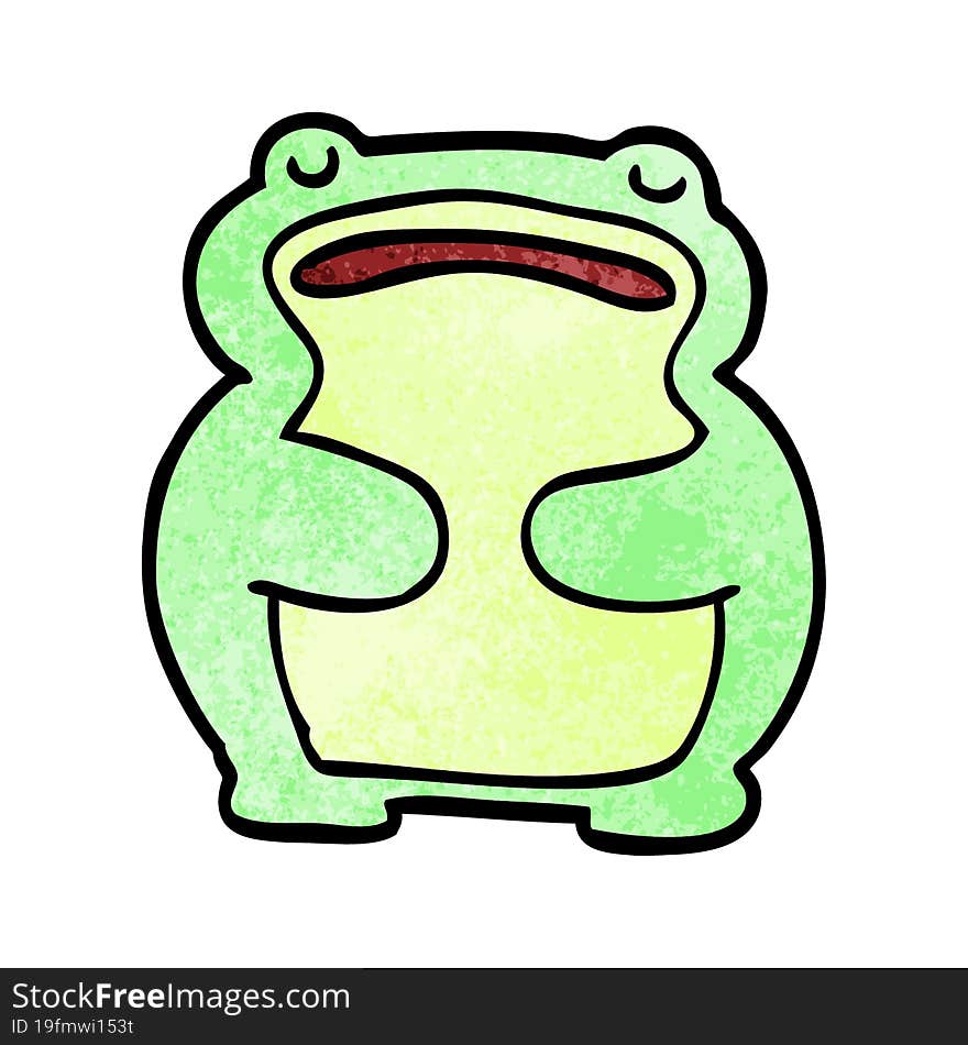 cartoon doodle frog