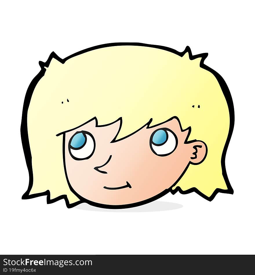 cartoon female face